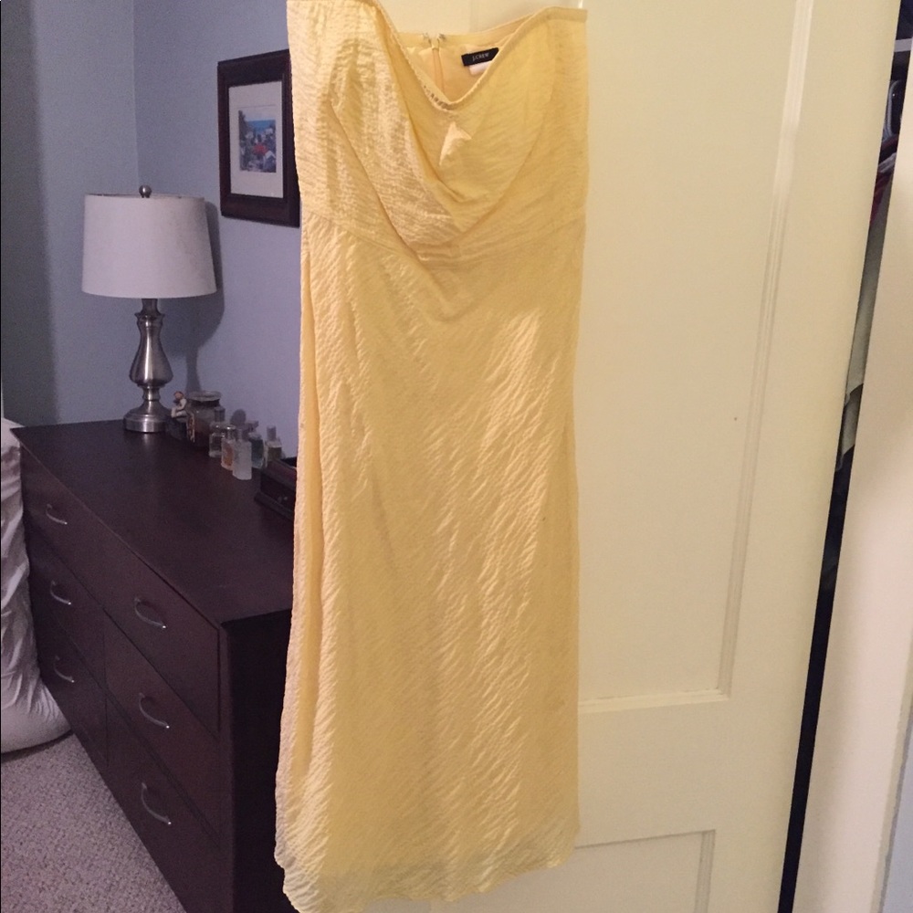 Strapless textured dress